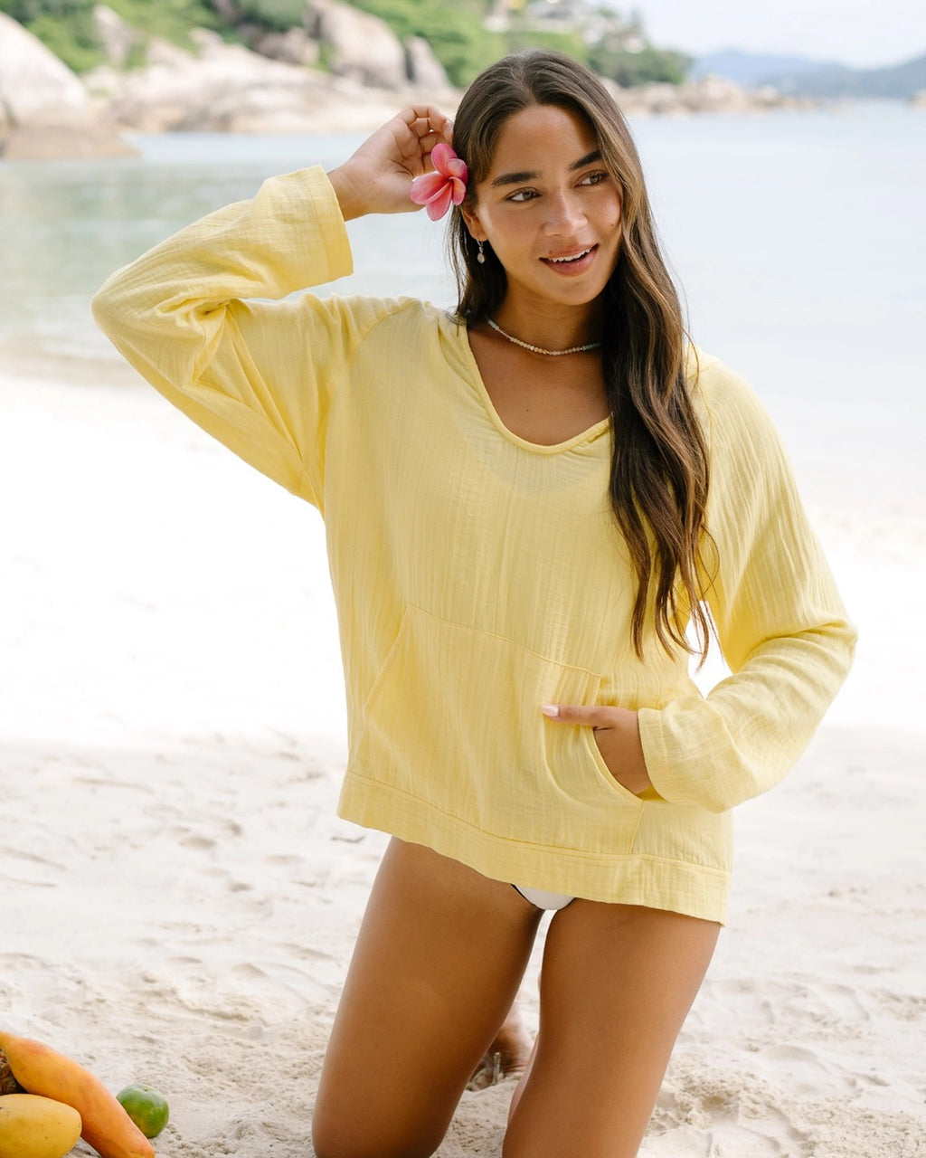 Coastline Cotton Hoodie | Dandelion