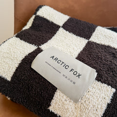 Cancelled Plans Checkerboard Blanket | Espresso