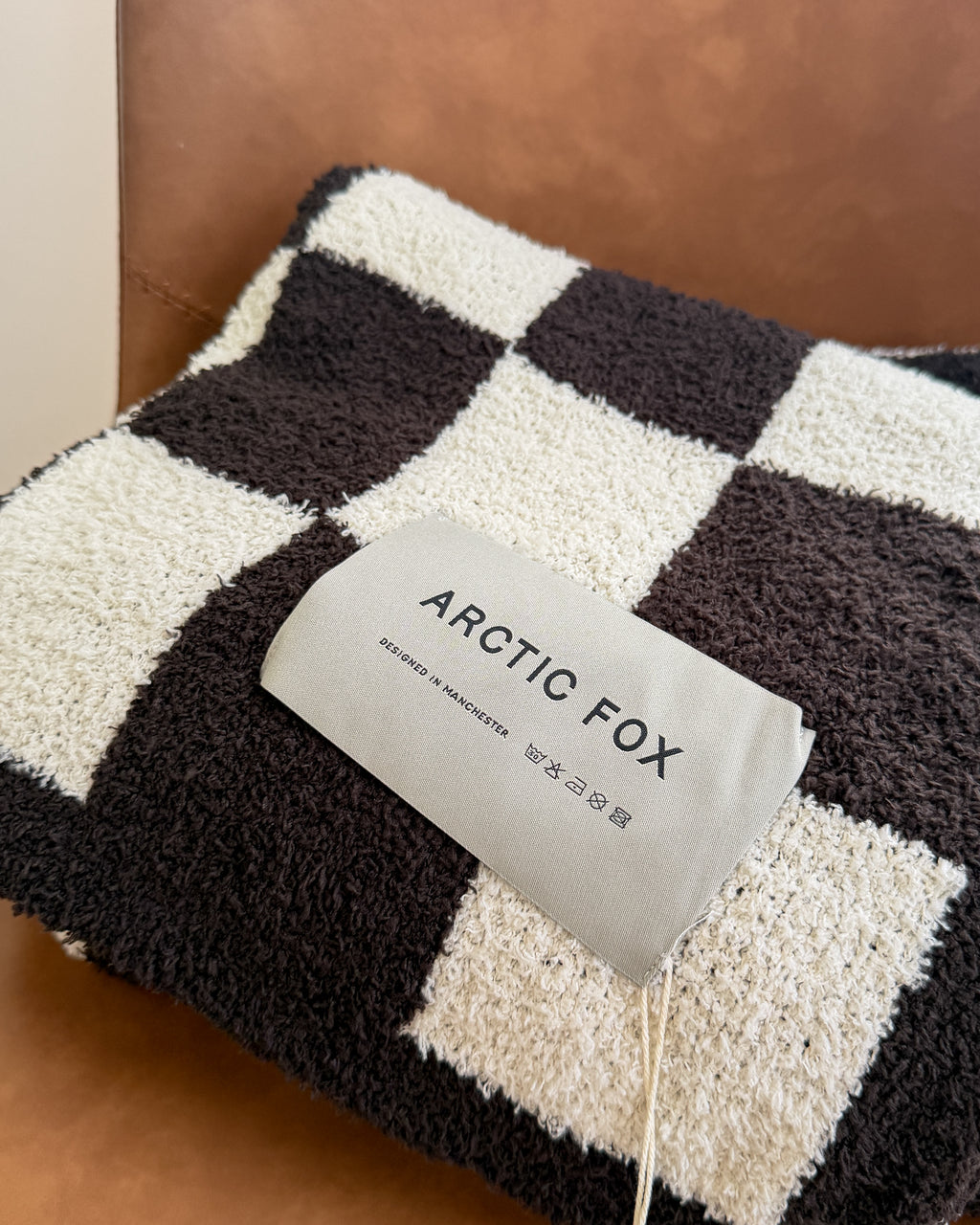 Cancelled Plans Checkerboard Blanket | Espresso