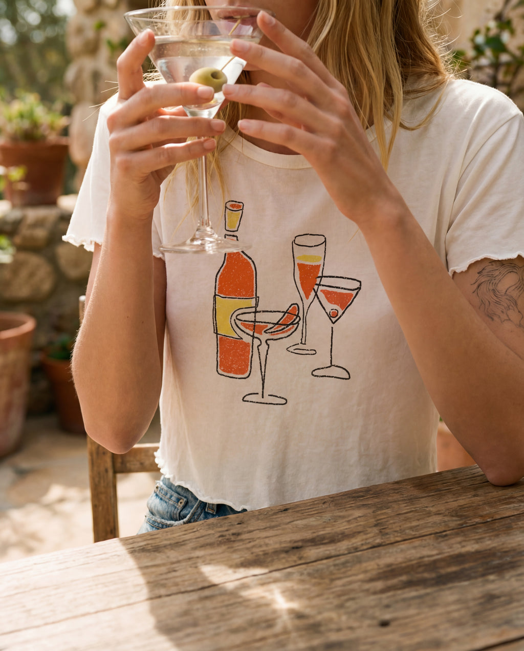 Happy Hour Graphic Baby Tee