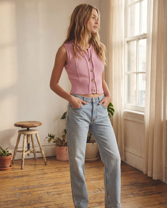 Good Energy Button Down Tank | Blush