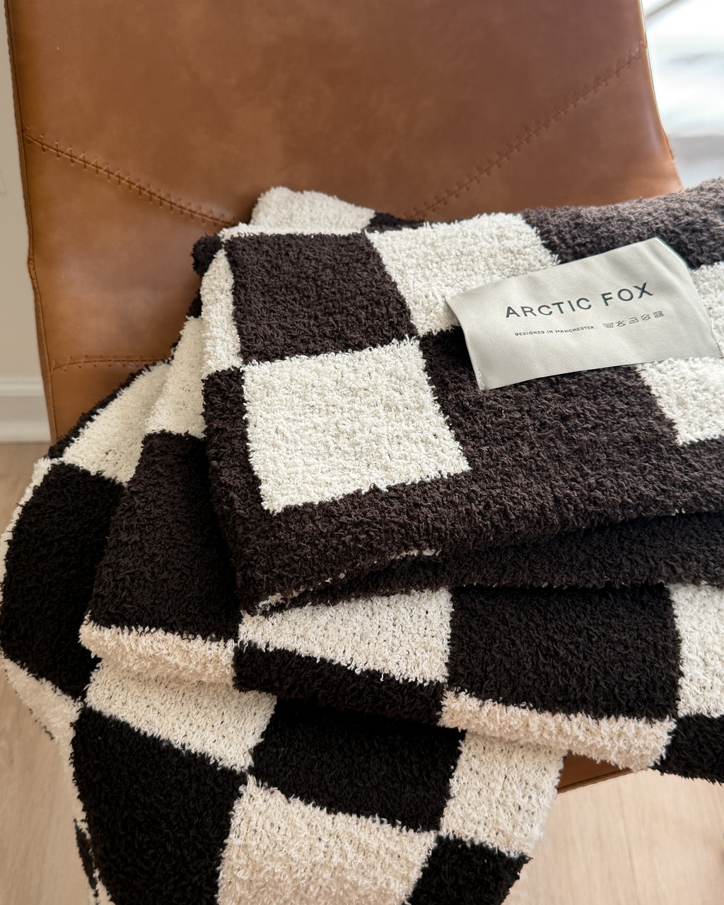 Cancelled Plans Checkerboard Blanket | Espresso
