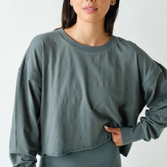 Double Take Long Sleeve Tee | Eucalyptus