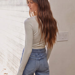 Bare Minimum Ribbed Top | Ivory