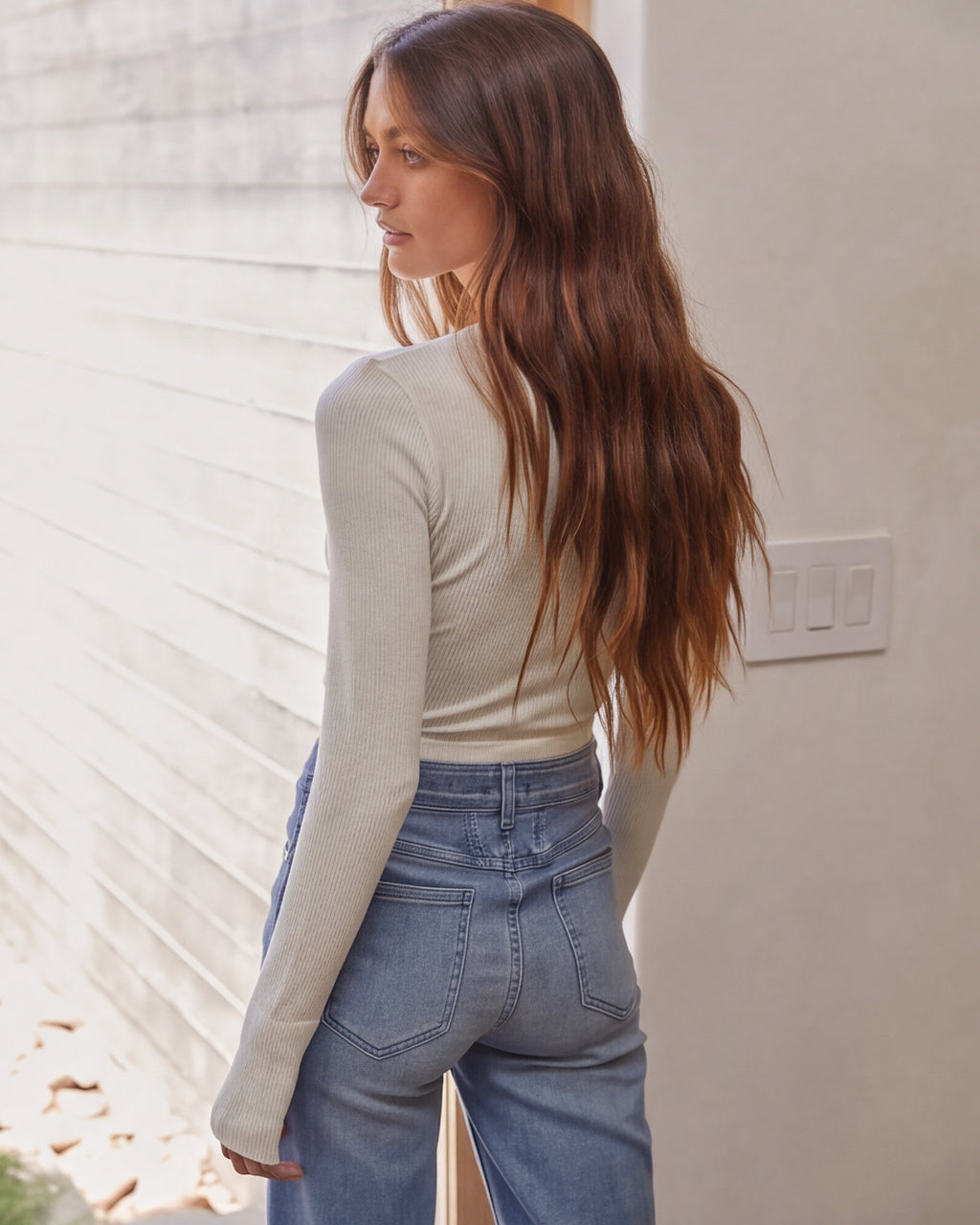 Bare Minimum Ribbed Top | Ivory