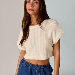Canyon Cropped Knit Tee