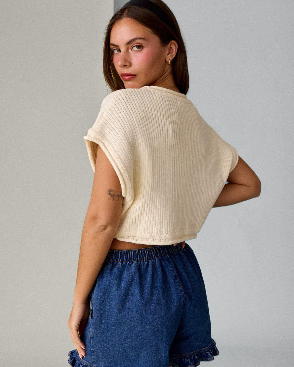 Canyon Cropped Knit Tee