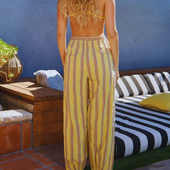 Drift Away Striped Barrel Pants