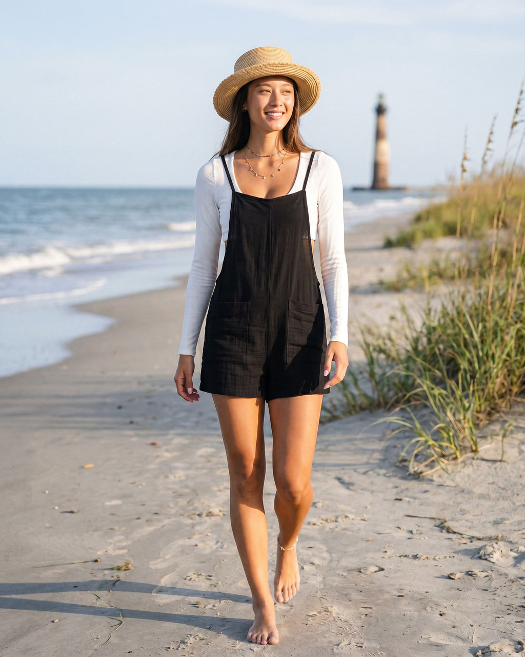 Beach Walk Cotton Romper
