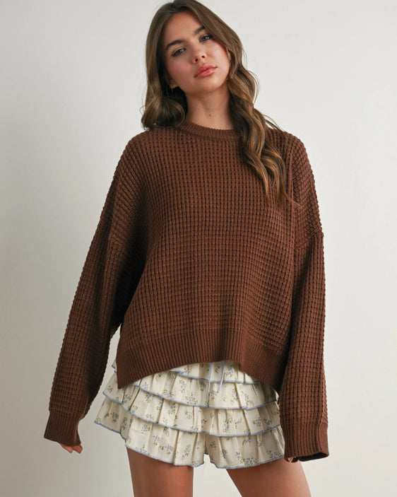 Winter Waffle Oversized Sweater