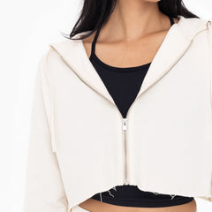 Cropped Zip Up Hoodie | Grey