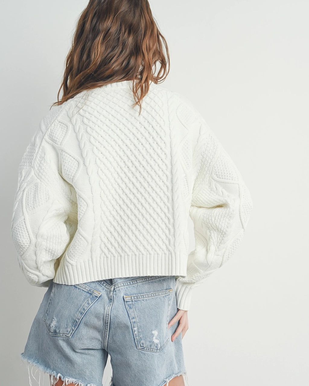 Relaxed Cable Knit Sweater