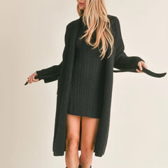 Chunky Knit Wool Coatigan
