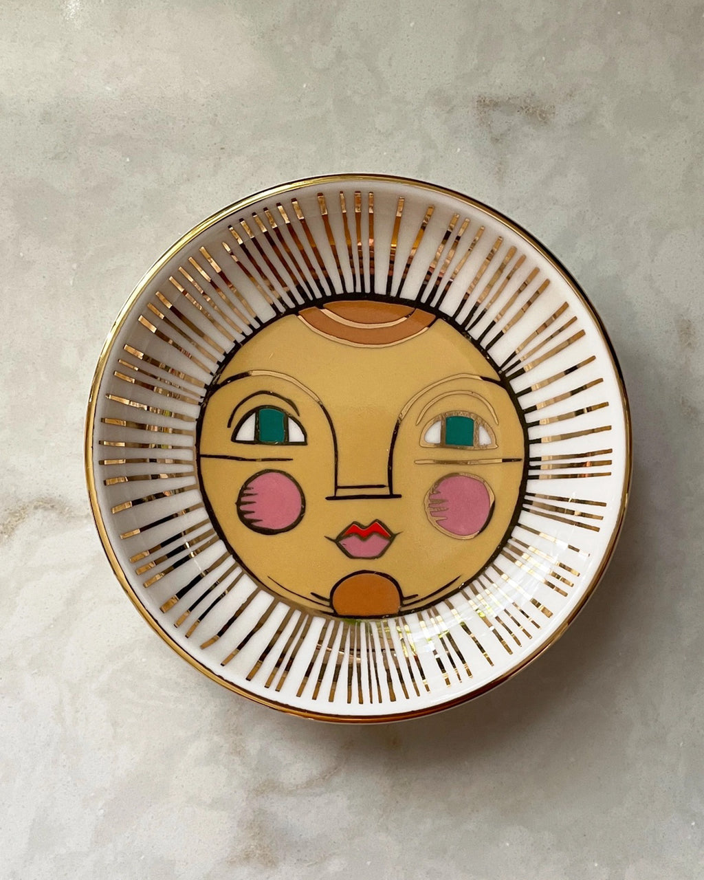 Golden Hour Porcelain Trinket Dish
