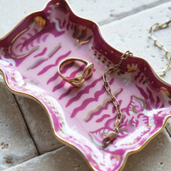 Tibetan Tiger Porcelain Trinket Dish