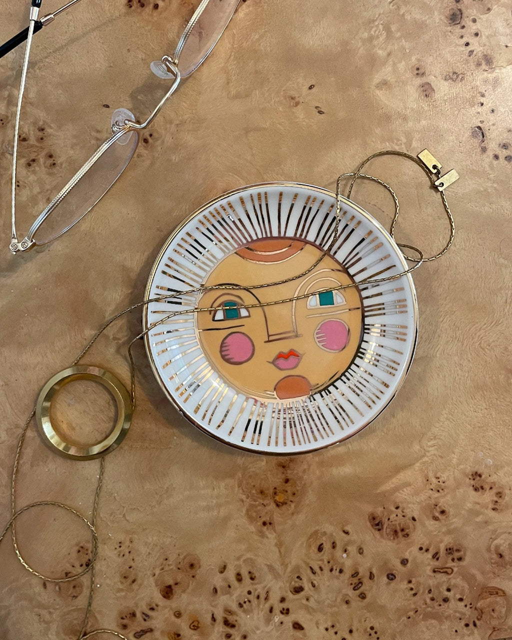 Golden Hour Porcelain Trinket Dish