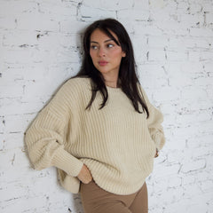 Cozy Chunky Knit Sweater | Beige