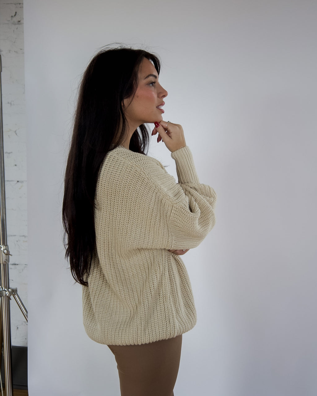 Cozy Chunky Knit Sweater | Beige