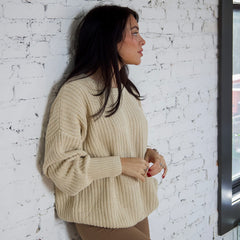 Cozy Chunky Knit Sweater | Beige