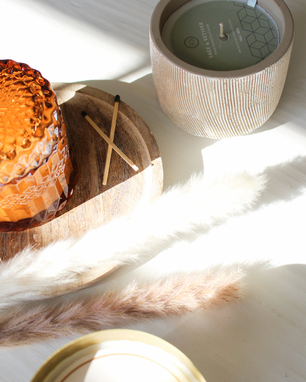 Sage + Vetiver Concrete Soy Candle