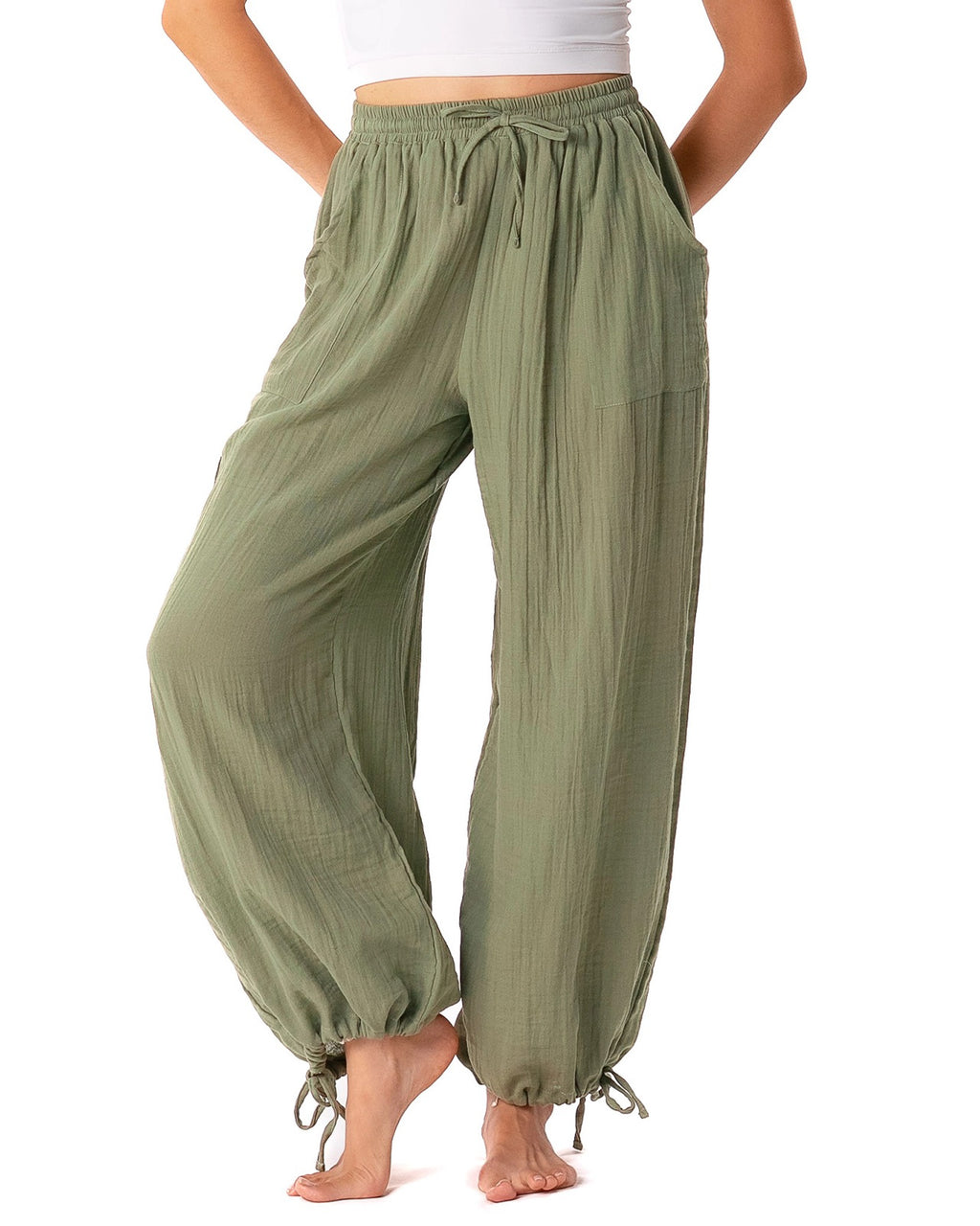 Cabana Cotton Jogger Pants | Seagrass