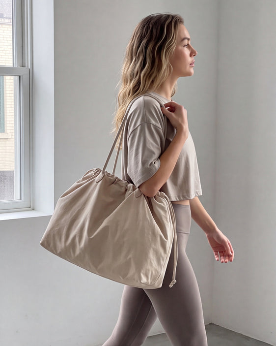 On The Go Nylon Tote | Khaki
