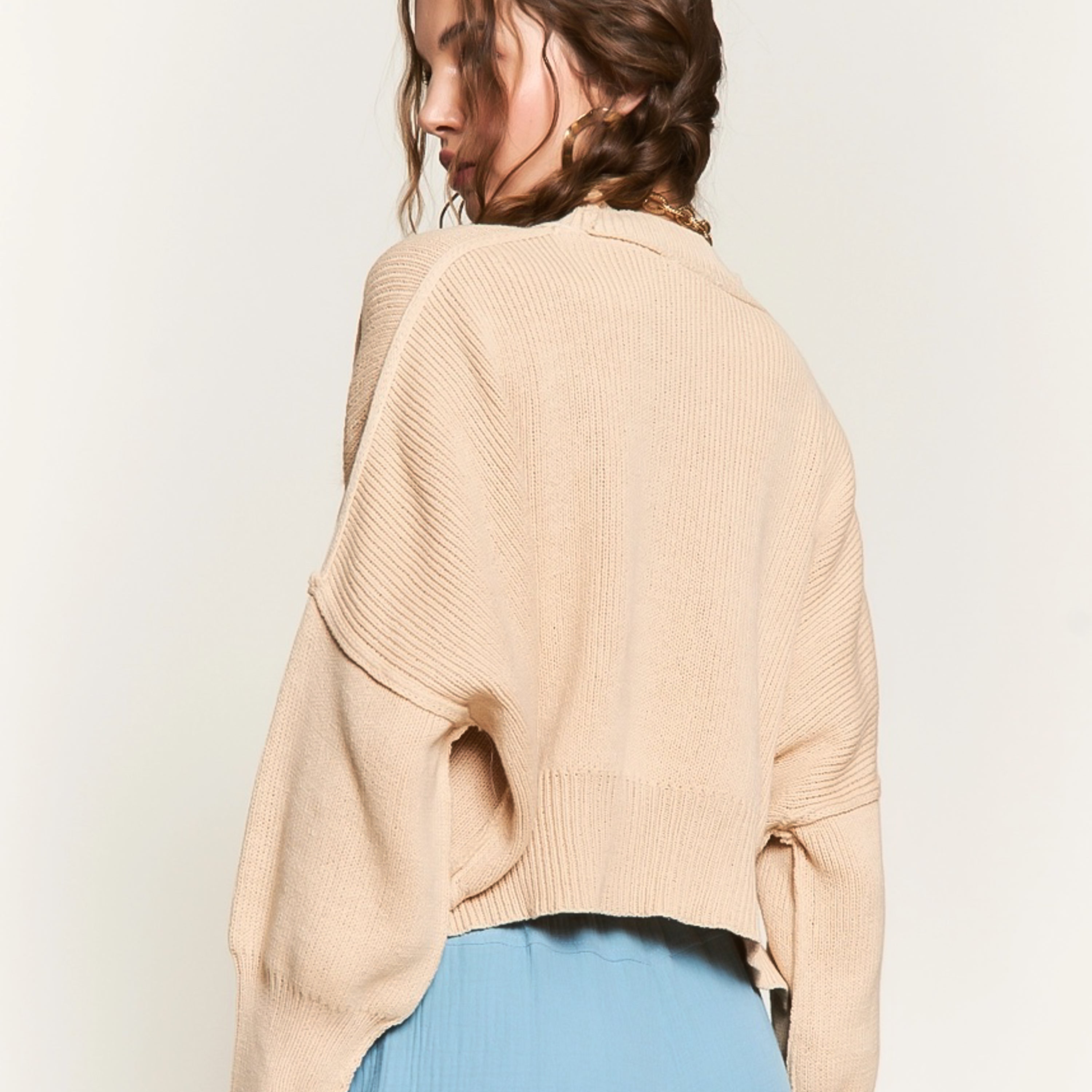 Cozy Cropped Sweater | Cream