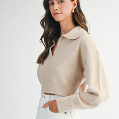 Polished Comfort Polo Sweater