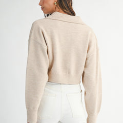 Polished Comfort Polo Sweater