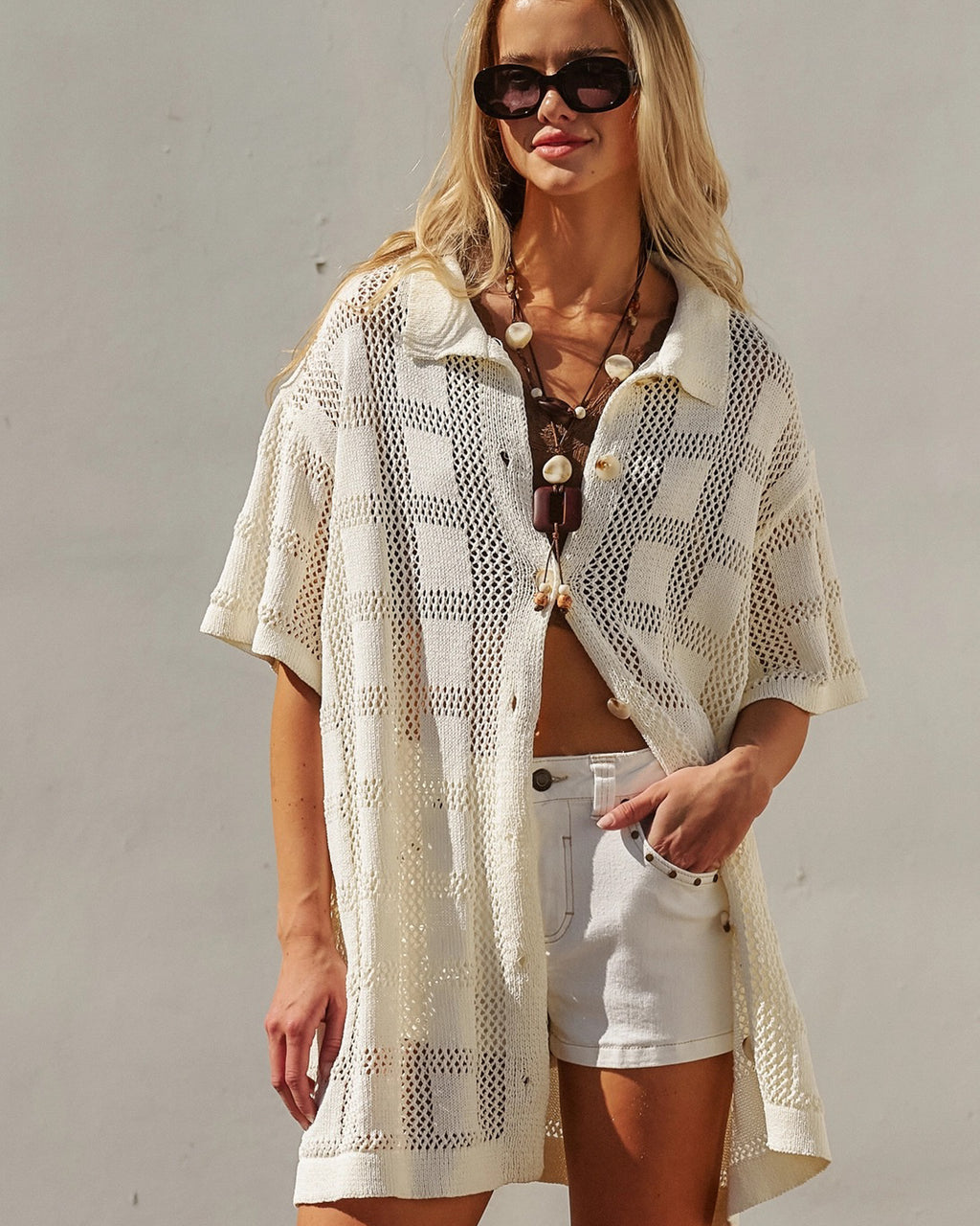 No Rush Short Sleeve Button Up