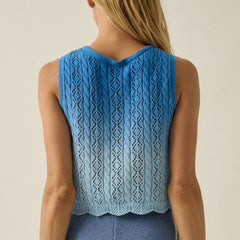 Sunwashed Crochet Tank | Blue