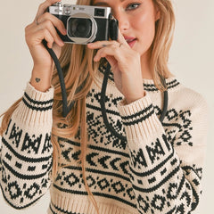 Snowed In Printed Sweater