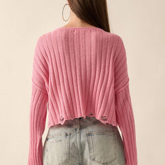 Unbothered Ribbed Knit Sweater