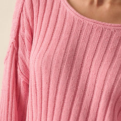 Unbothered Ribbed Knit Sweater