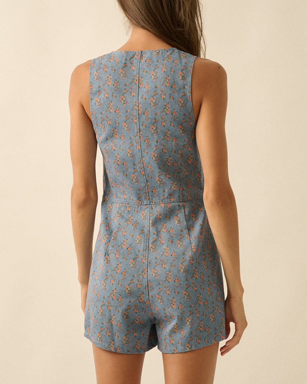 In Bloom Denim Romper