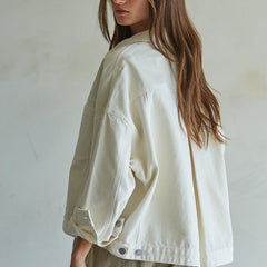 Cream Denim Jacket