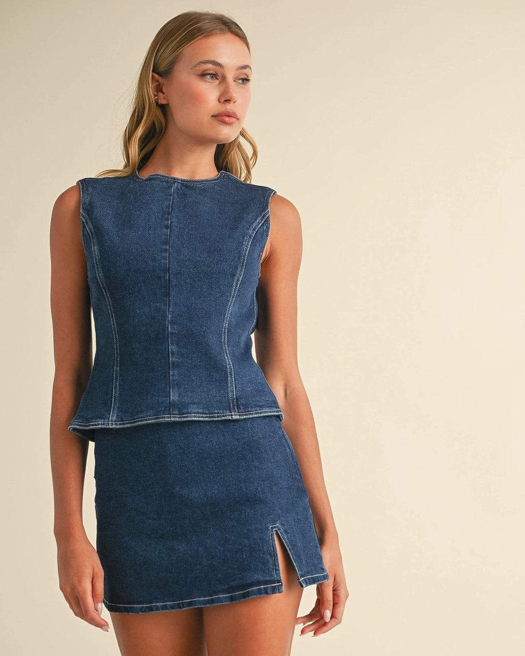 Denim Tie Back Tank