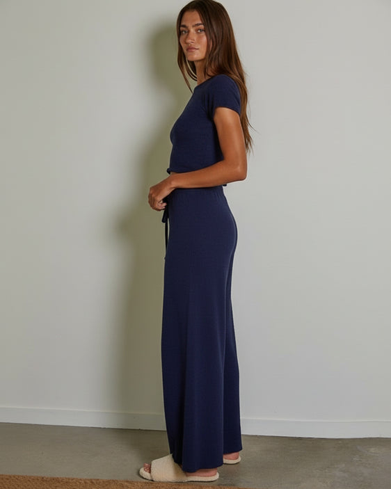 Women’s wide leg lounge pants high-rise fit
