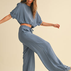 Daydream Drawstring Pants | Ocean Blue