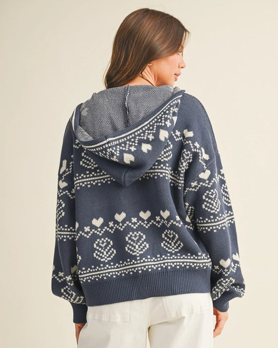 nordic print sweater women