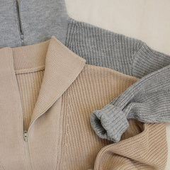Slow Sundays Half Zip Sweater | Tan