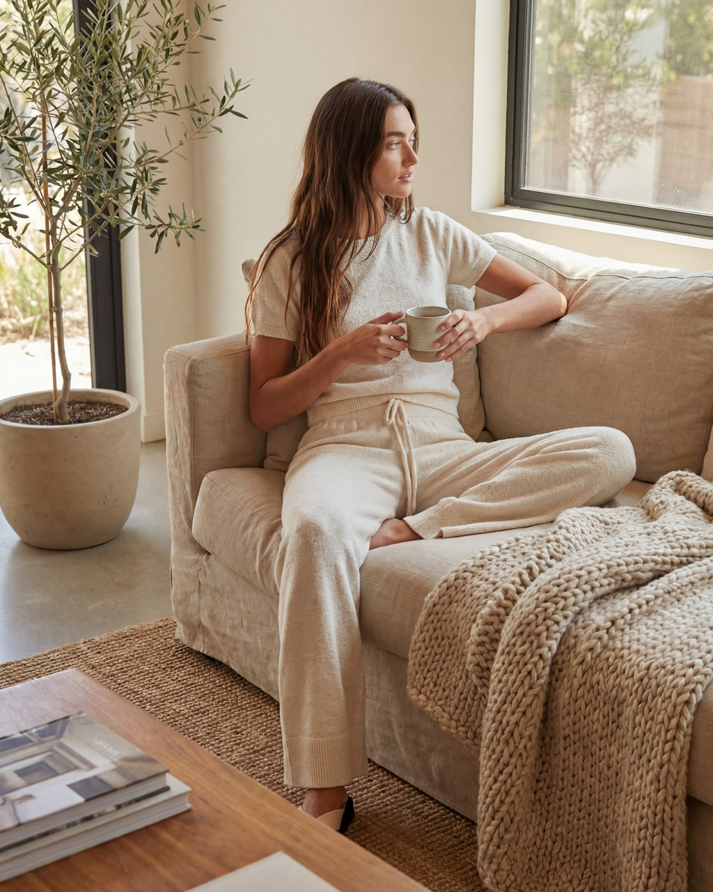 Wellness Knit Tee | Ivory