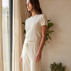 Wellness Knit Tee | Ivory