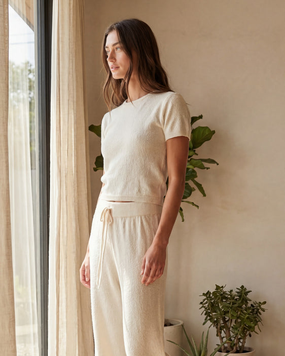 Wellness Knit Tee | Ivory