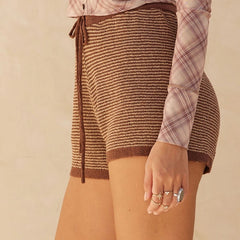 Sunday Striped Drawstring Shorts