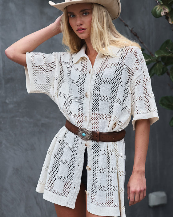 No Rush Short Sleeve Button Up