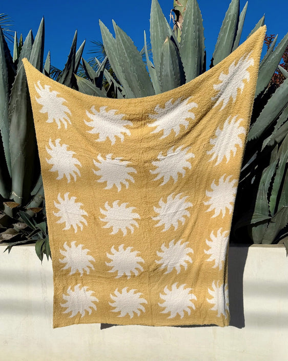 Sunspell Plush Throw | Marigold Yellow