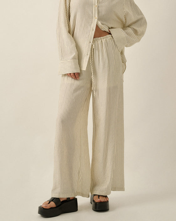 Salt Air Striped Drawstring Pants