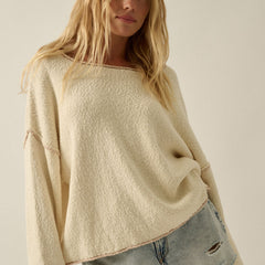Soft Structure Cotton Knit Sweater