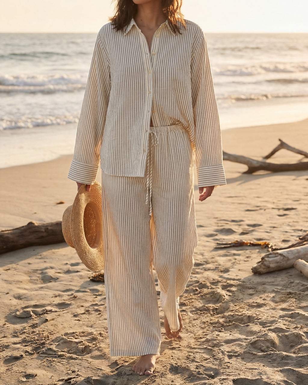 Salt Air Striped Drawstring Pants